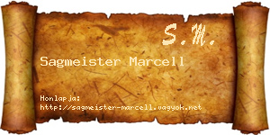 Sagmeister Marcell névjegykártya