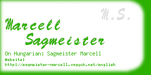 marcell sagmeister business card